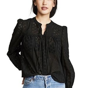 NWT Madewell Double Tie Peasant Top